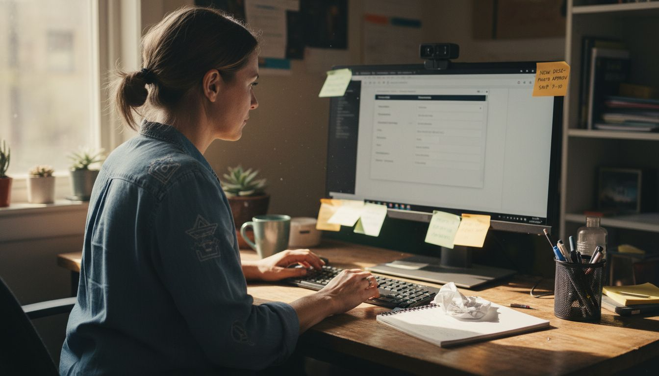 Brand manager updating marketplace listings