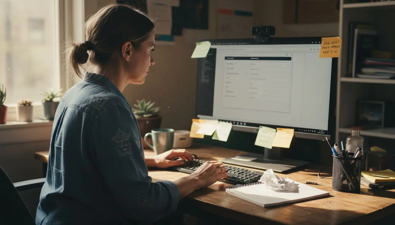 Brand manager updating marketplace listings