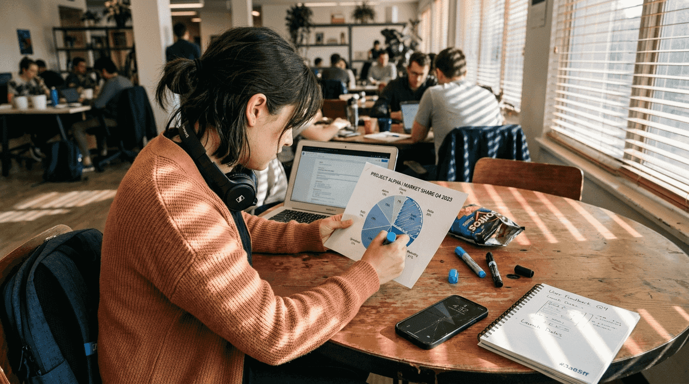 Marking customer segments on printed pie chart