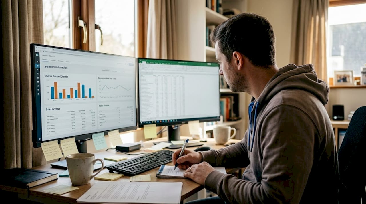 Analyst examines UGC and branded data chart