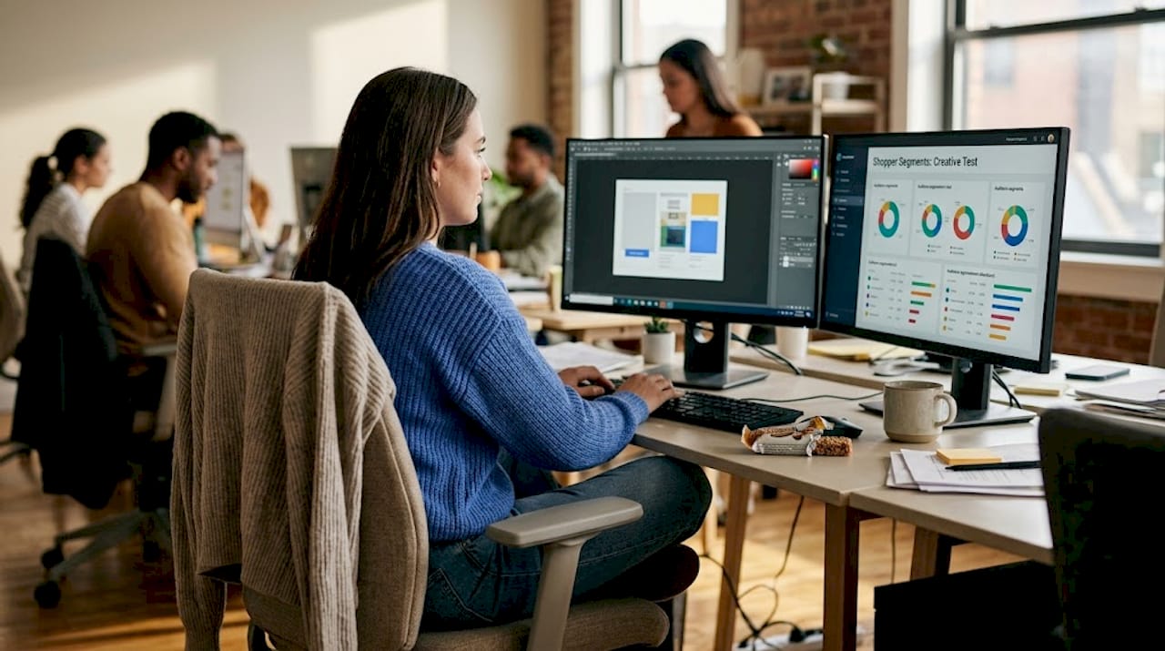 Marketing analyst personalizing e-commerce ads