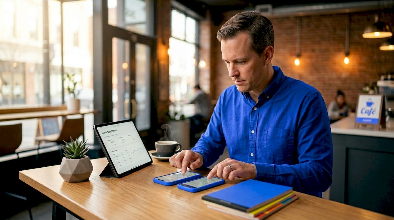 Product manager testing mobile ecommerce speed