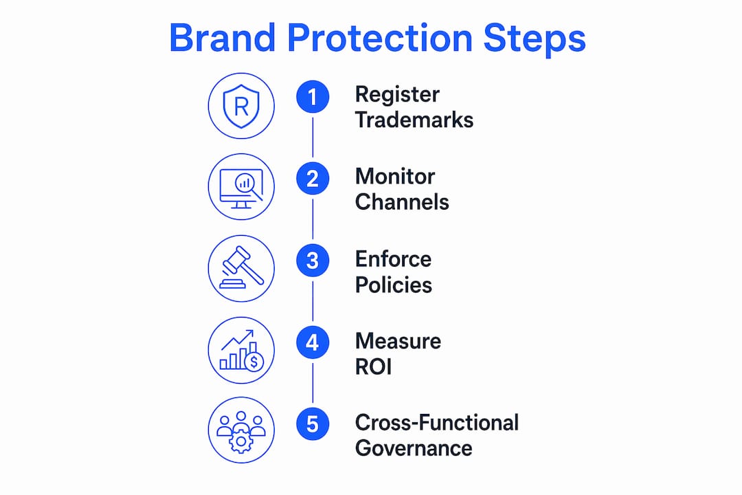 Infographic outlining brand protection steps