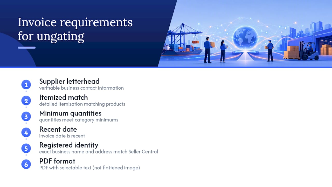 Six requirements for a compliant invoice