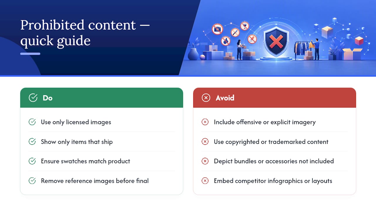 What Content Is Prohibited Beyond the Main Image? — overview diagram