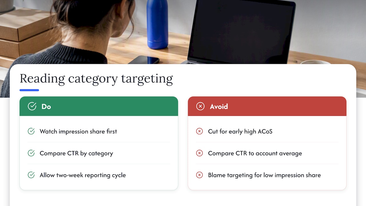Reading category targeting performance the right way — overview diagram
