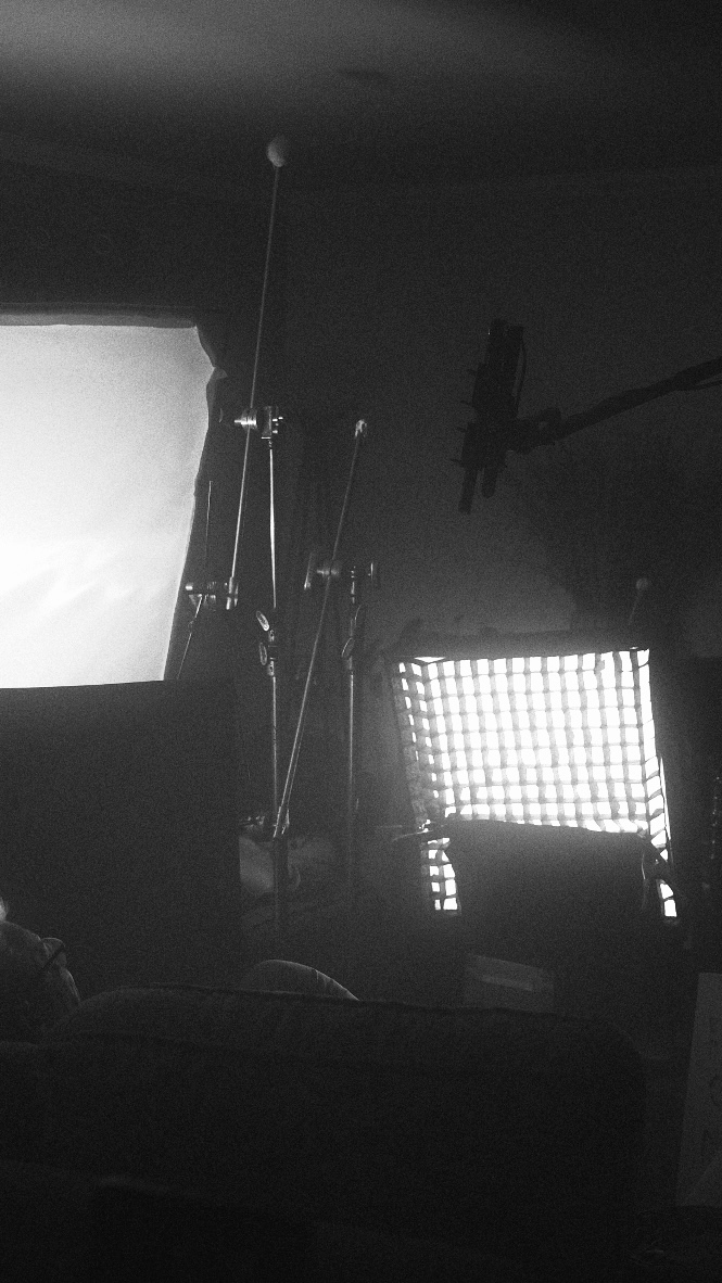 [background image] image of office workspace with desks (for a film production company)