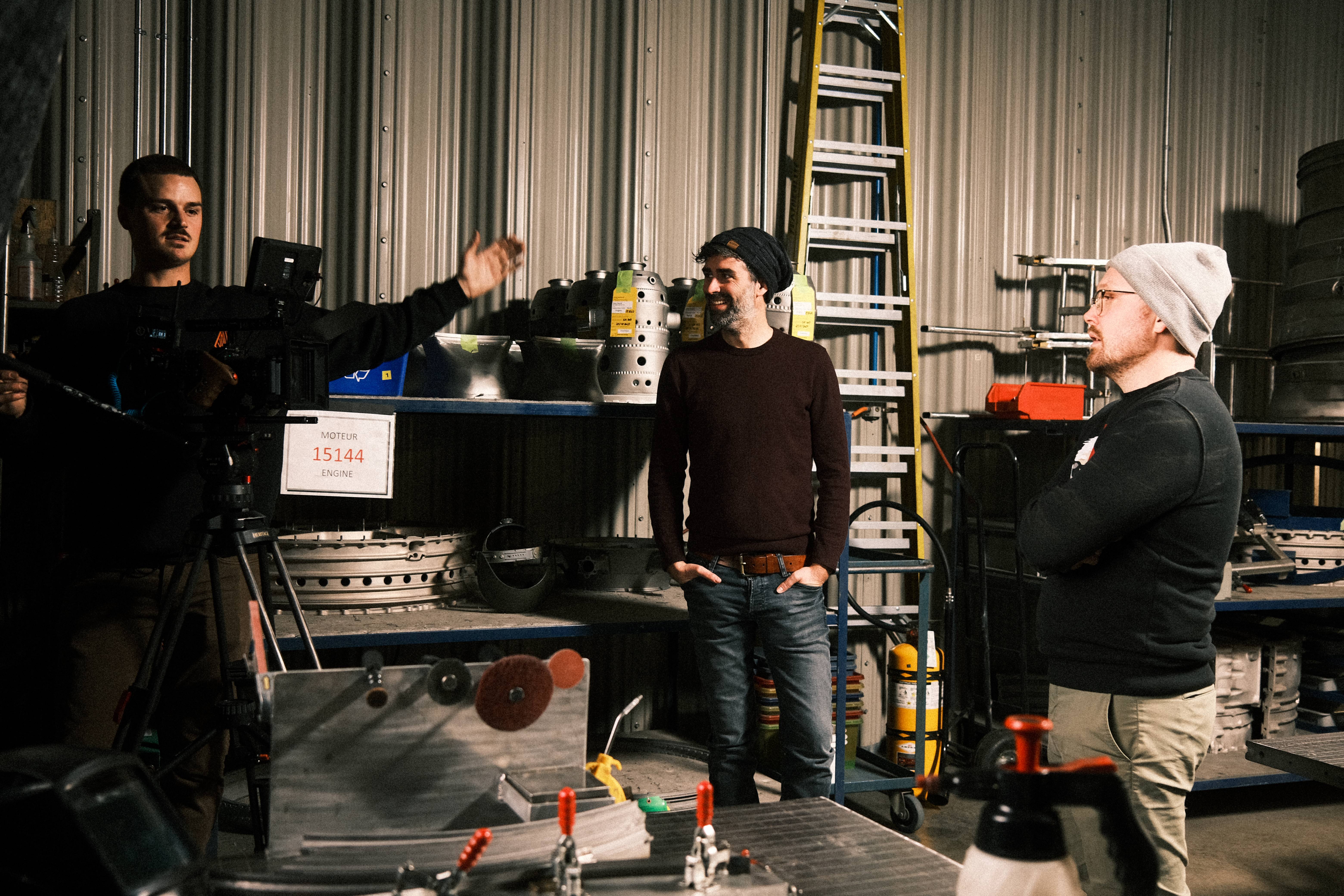 [background image] image of a film set for a film production company