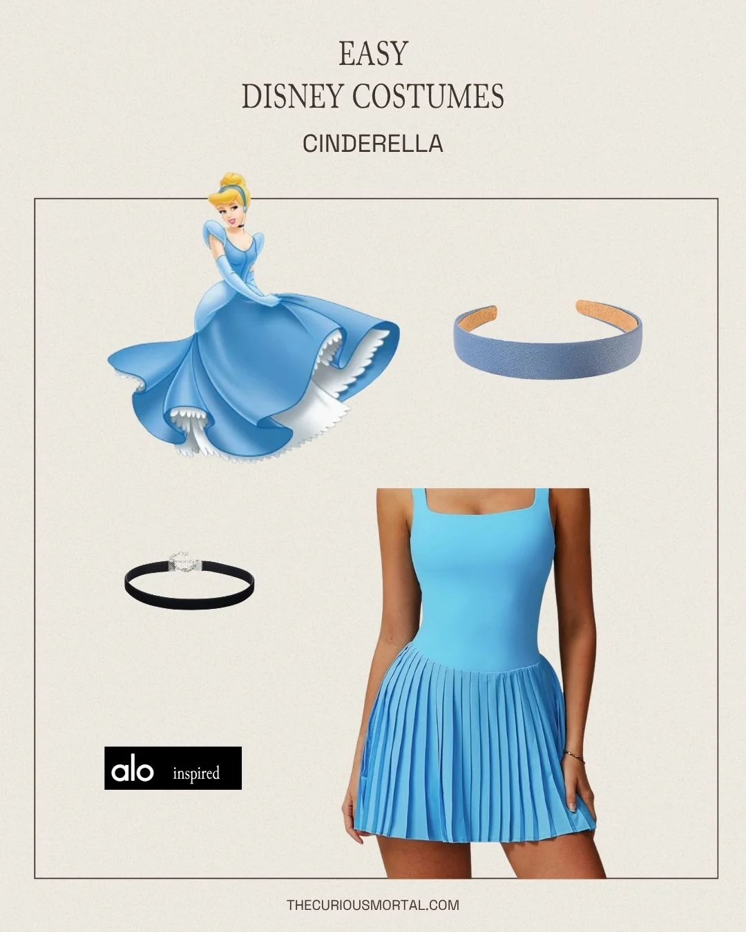 Cinderella sweat-proof Disney costume — look one