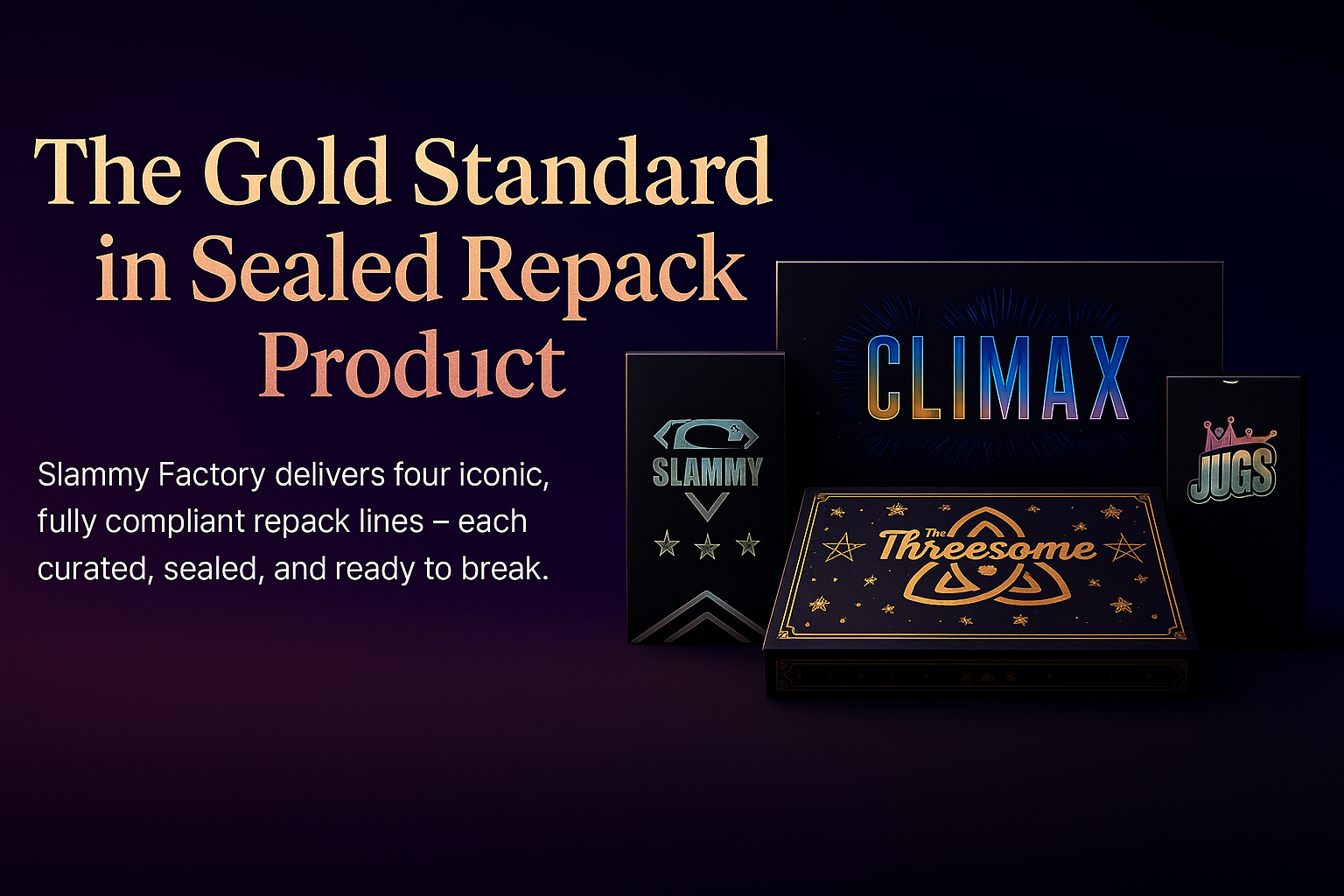 Slammy Factory cosmic hero with product links