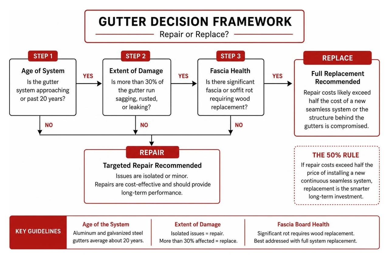 decision framework for choosing between gutter repair and full replacement decision framework for choosing between gutter repair and full replacement