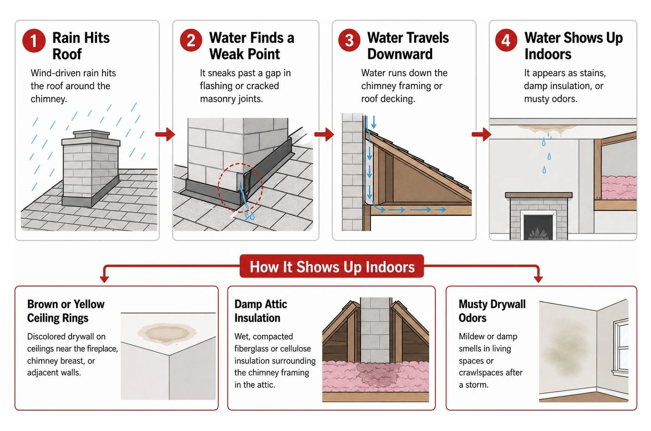 step-by-step chimney water intrusion and drainage diagnostic process step-by-step chimney water intrusion and drainage diagnostic process
