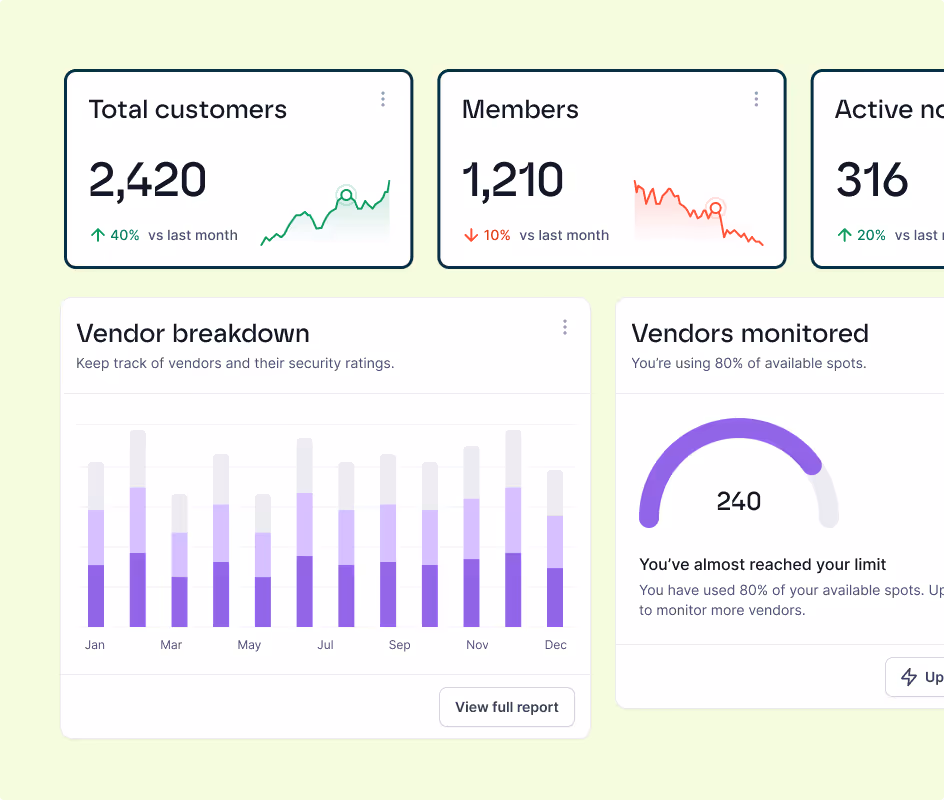 An illustration of a UI demonstrating data visualization.