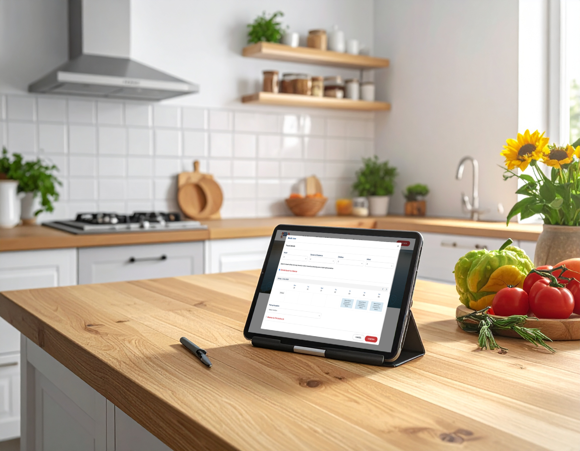 image of seamless booking process (for a travel tech)