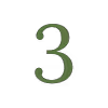 Large green number 3 on a black background.