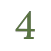Large black numeral 4 centered on a white background.