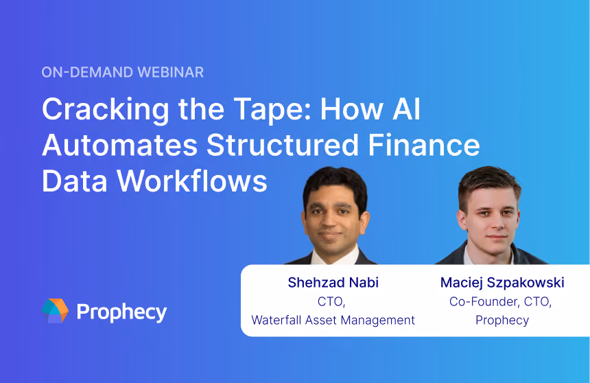 Cracking the Tape: How AI Automates Structured Finance Data Workflows