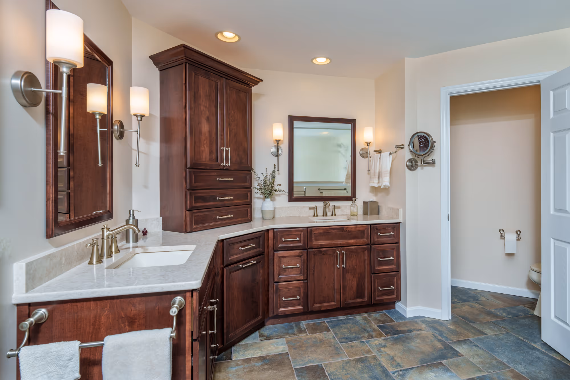 Bathroom remodel with Stone Work