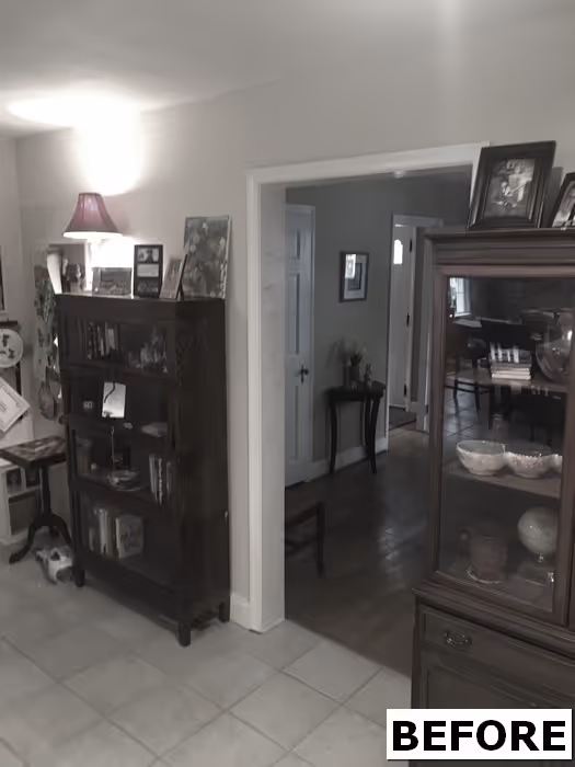 Cozy living room with wooden furniture and decorative accents in new cumberland, pa