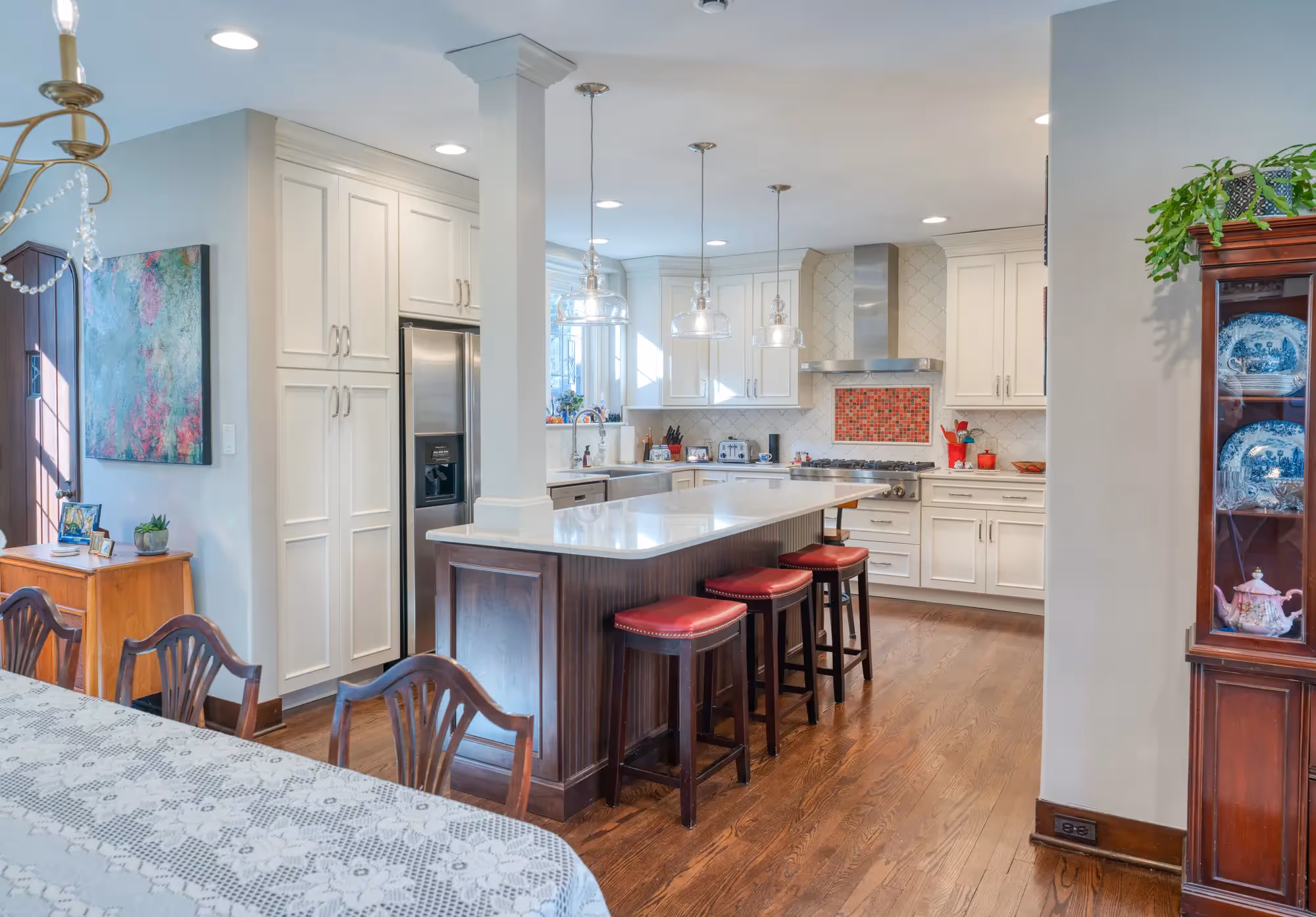 Bright kitchen with modern appliances