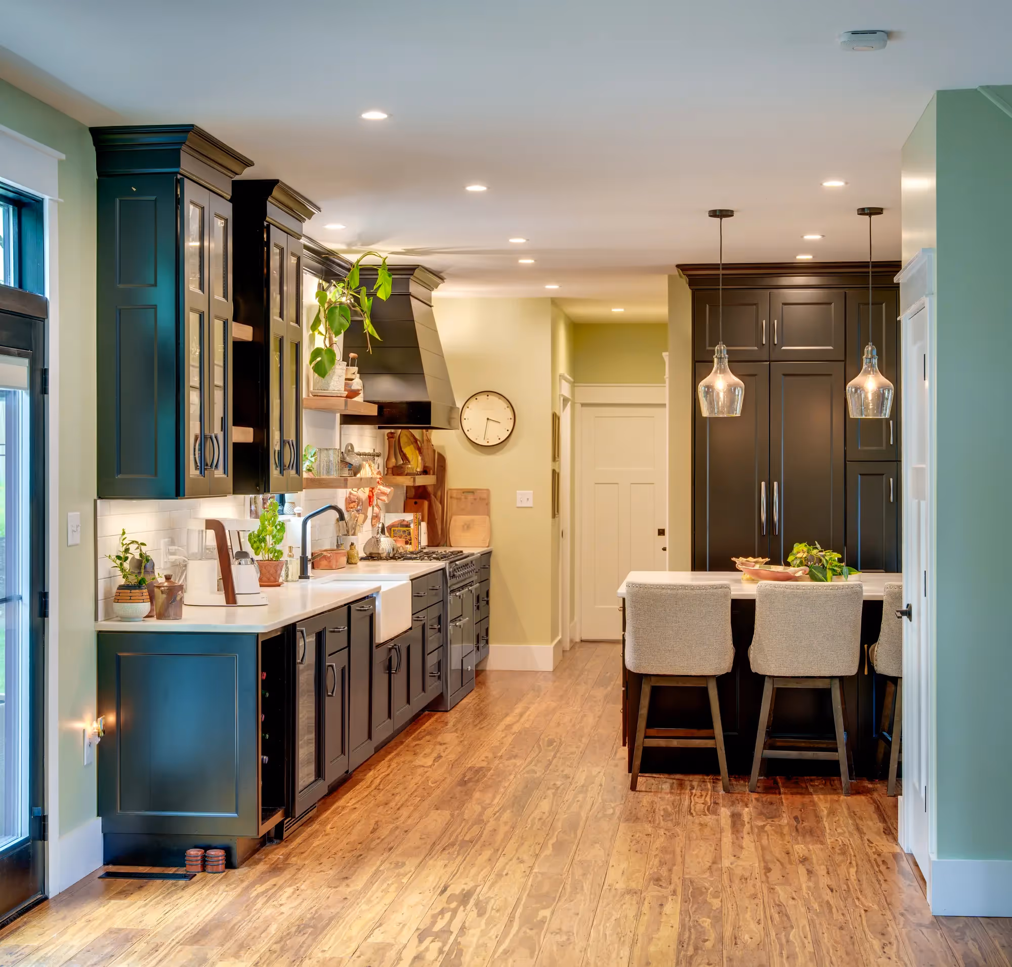 Traditional kitchen with wooden cabinets