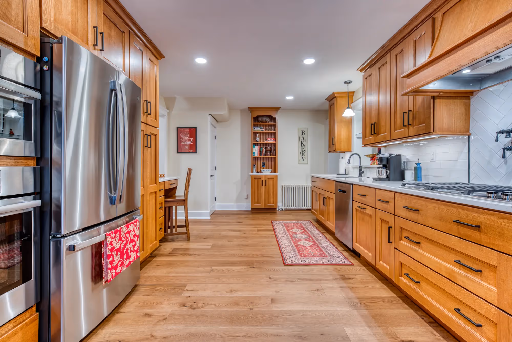 Kitchen with wooden cabinetry