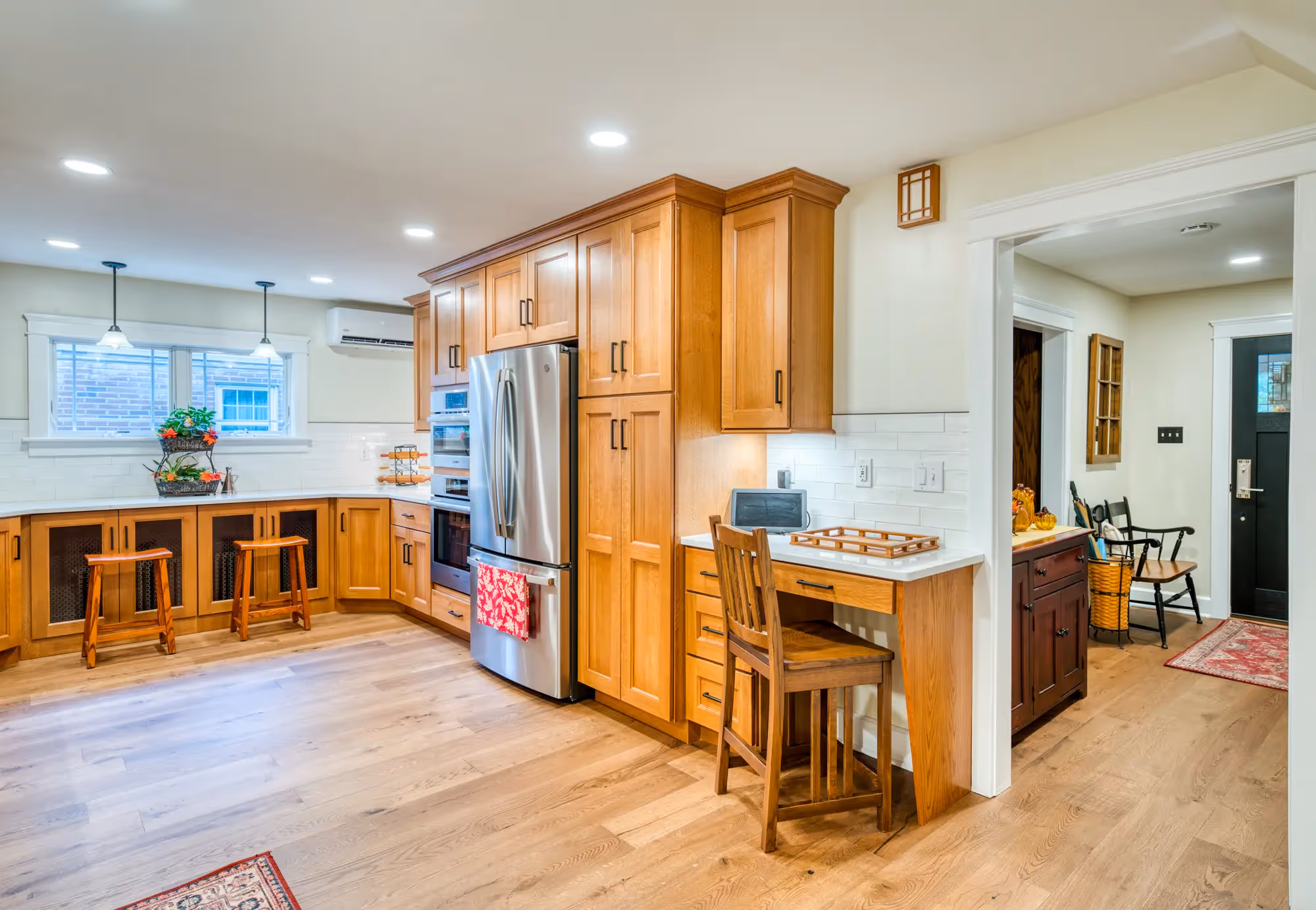 Kitchen with wooden cabinetry
