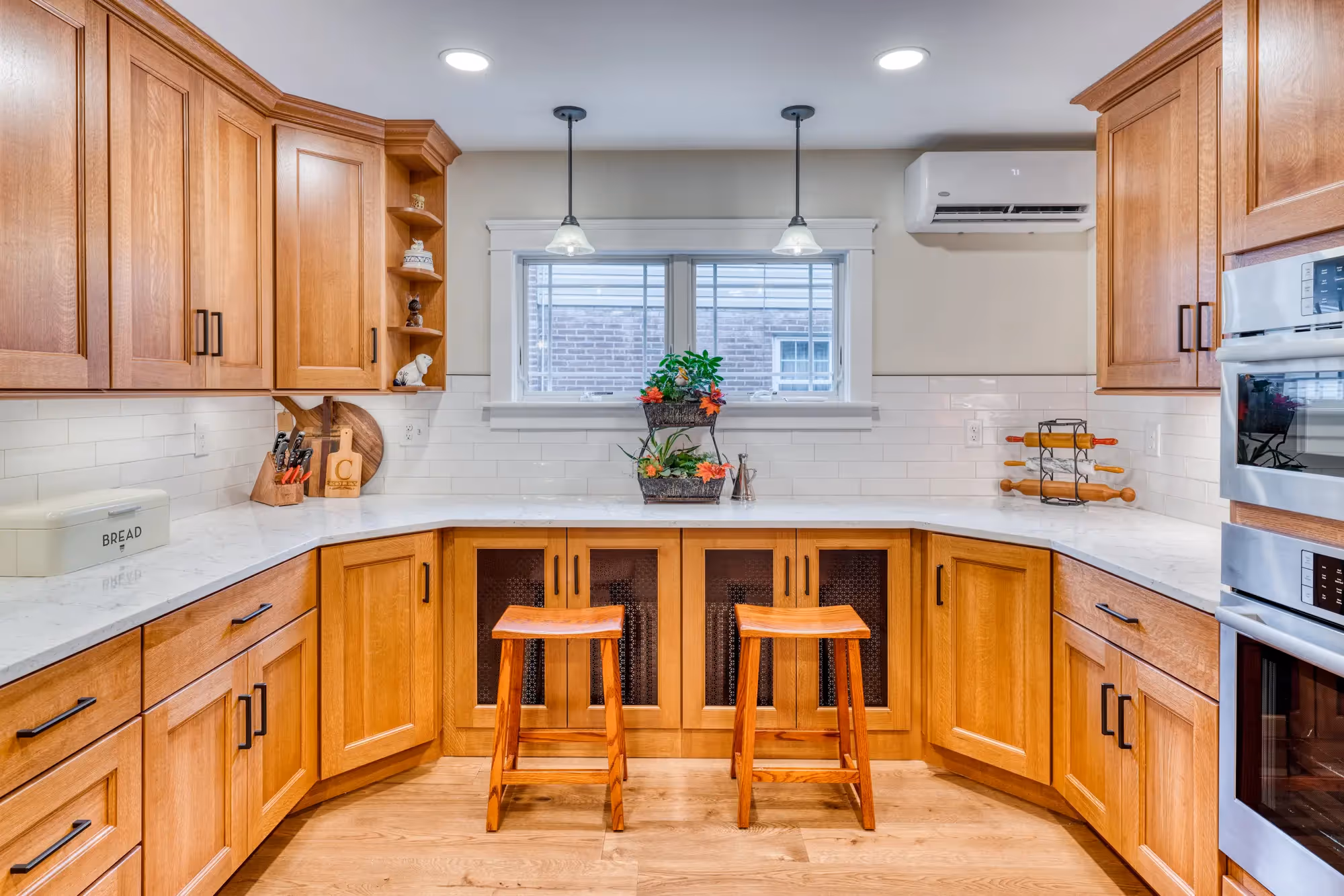Kitchen with wooden cabinetry