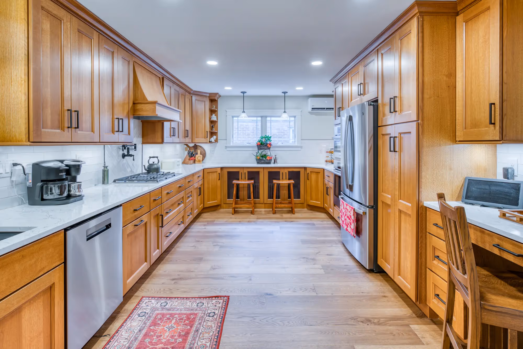 Kitchen with wooden cabinetry