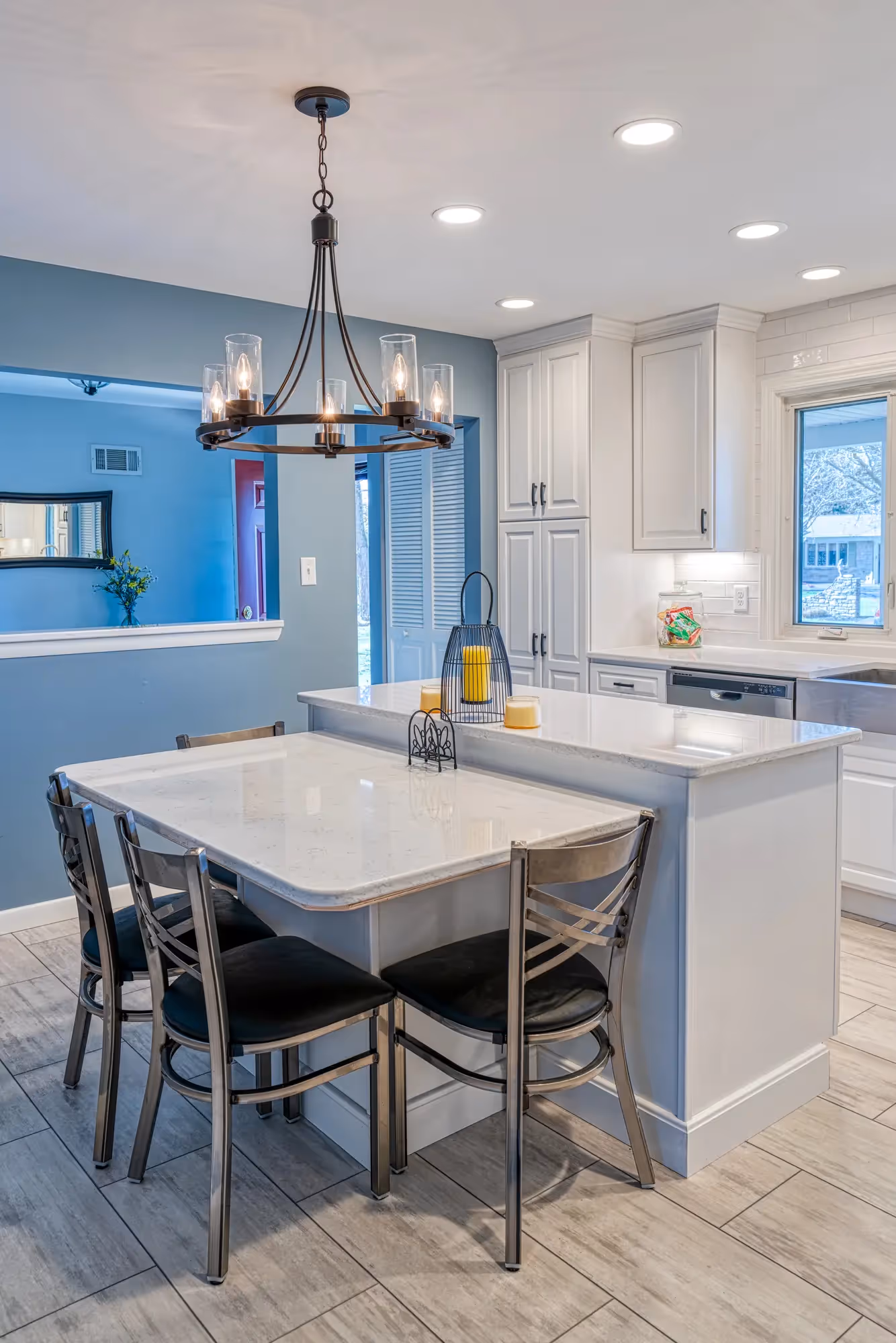 Bright kitchen with sleek countertops