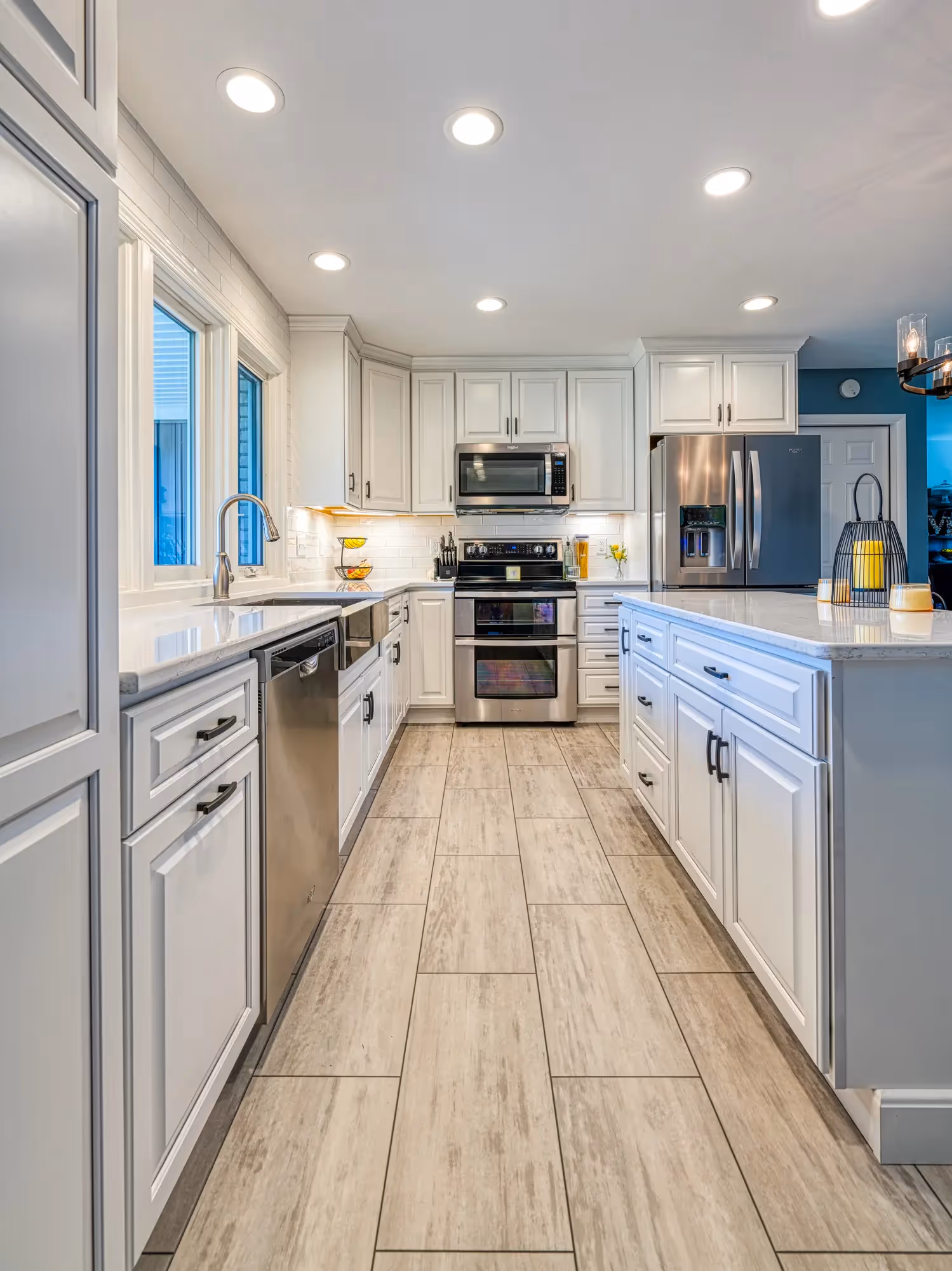 Bright kitchen with modern appliances