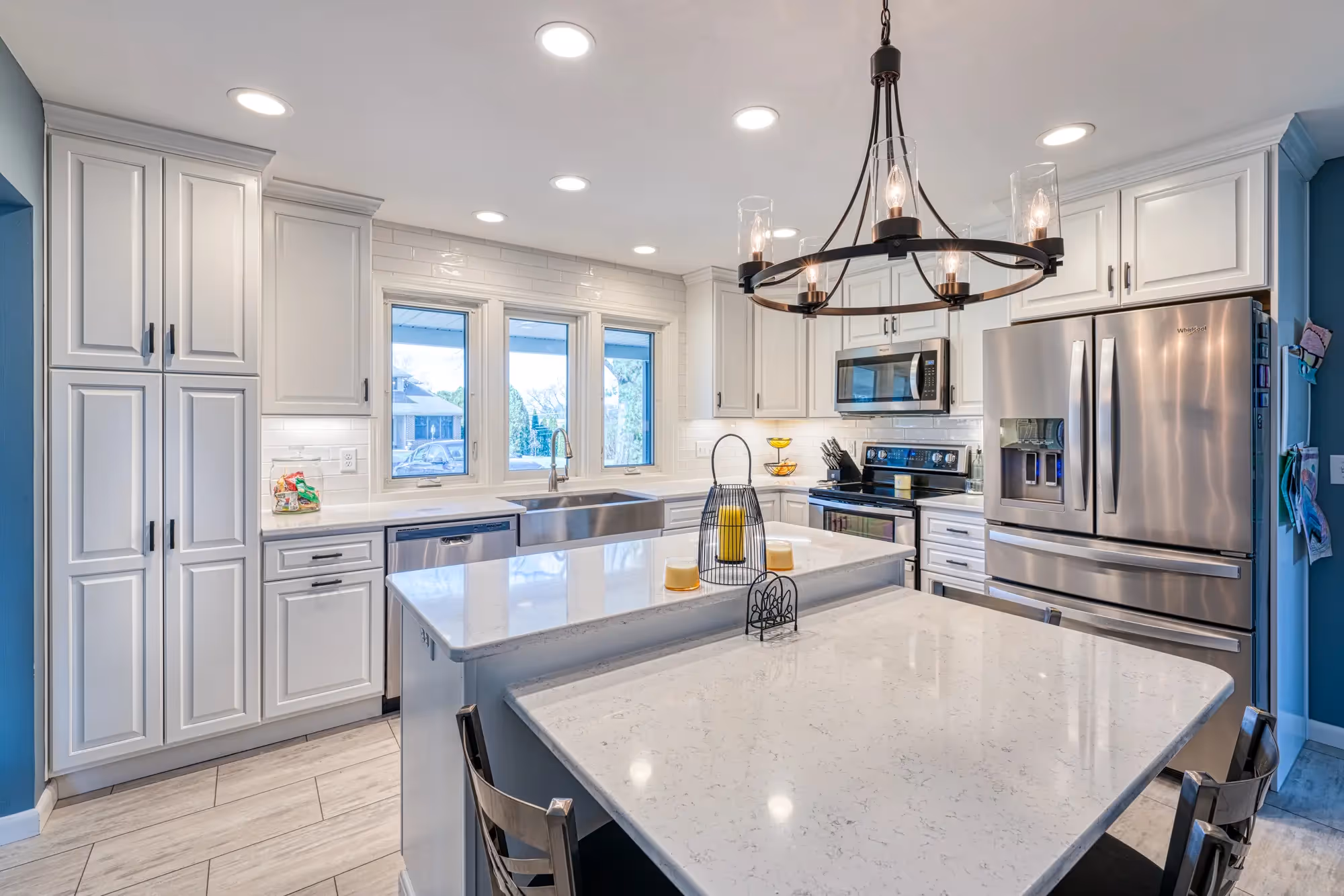 Bright kitchen with modern appliances