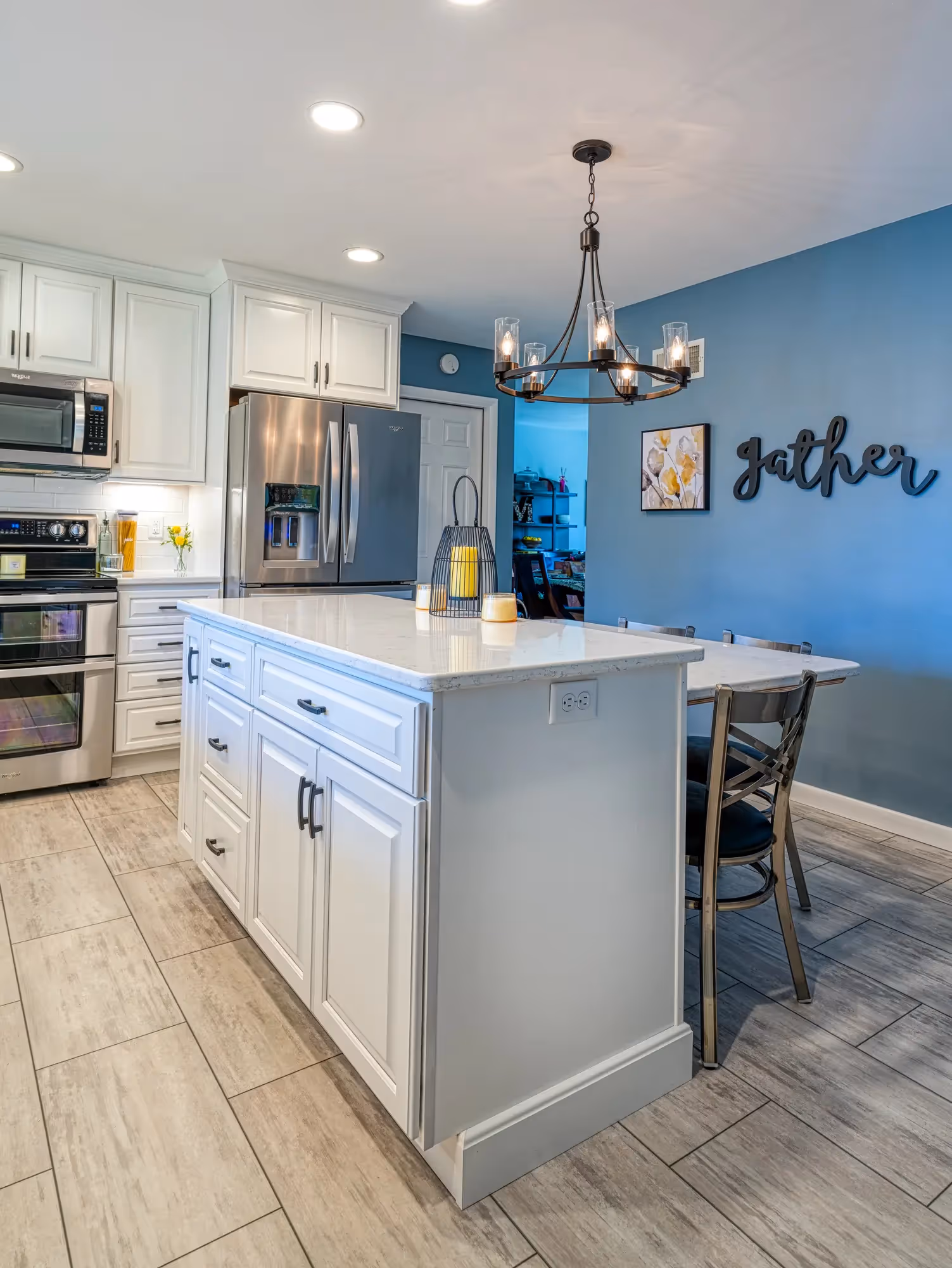 Bright kitchen with modern appliances
