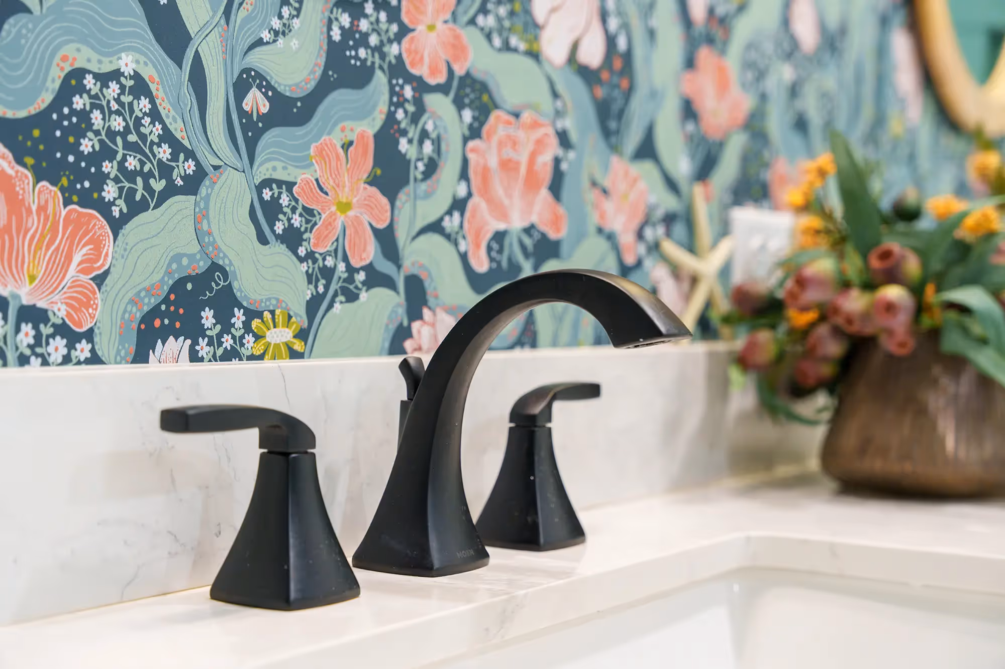 Close-up of modern bathroom