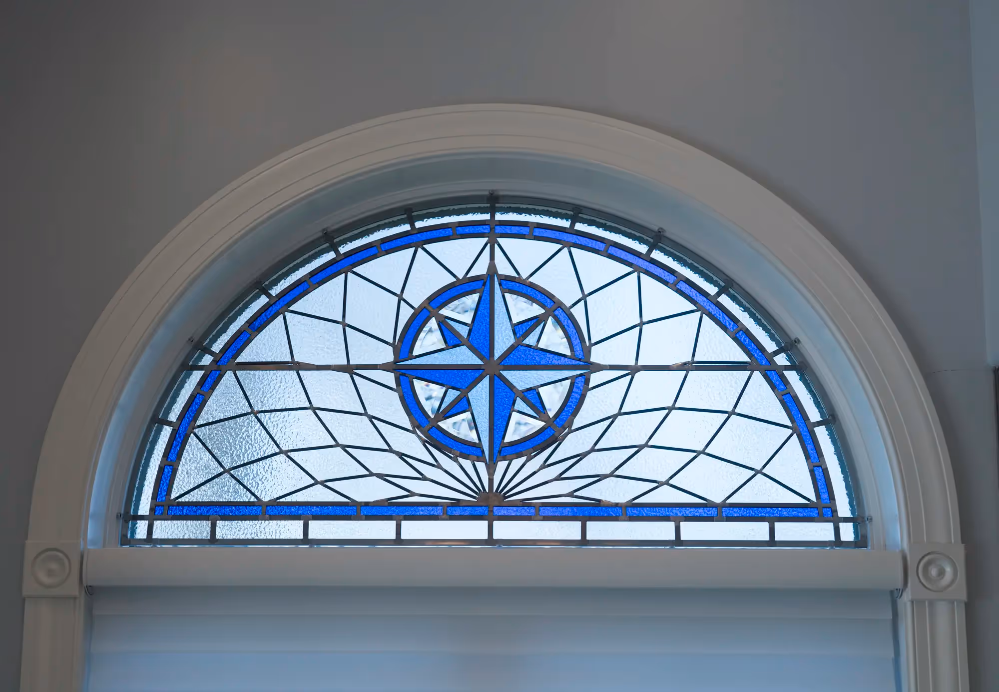 Spacious bathroom with clean design.