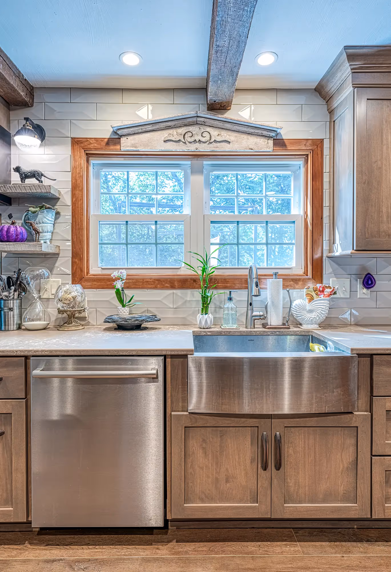 Close-up of the kitchen with high-end appliances