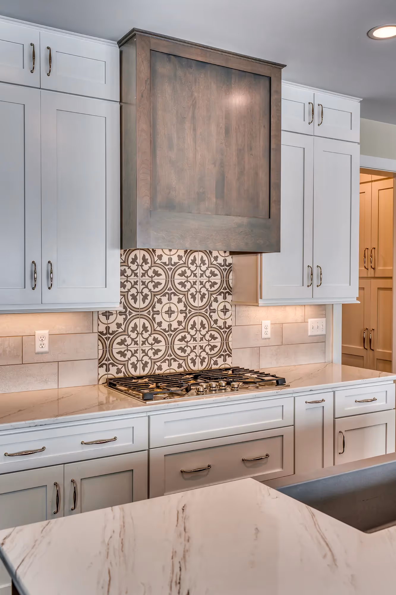 Modern hallway with sleek flooring
