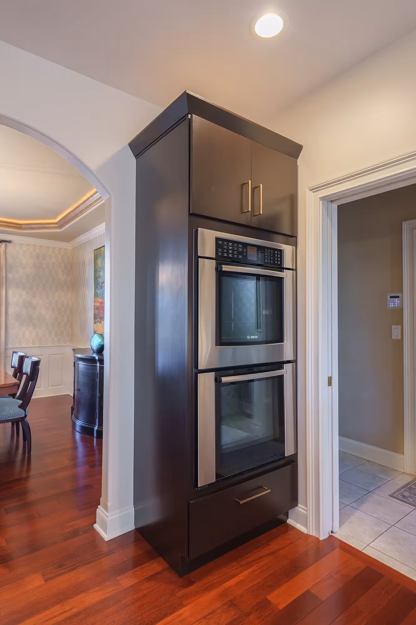 Modern kitchen with built-in oven