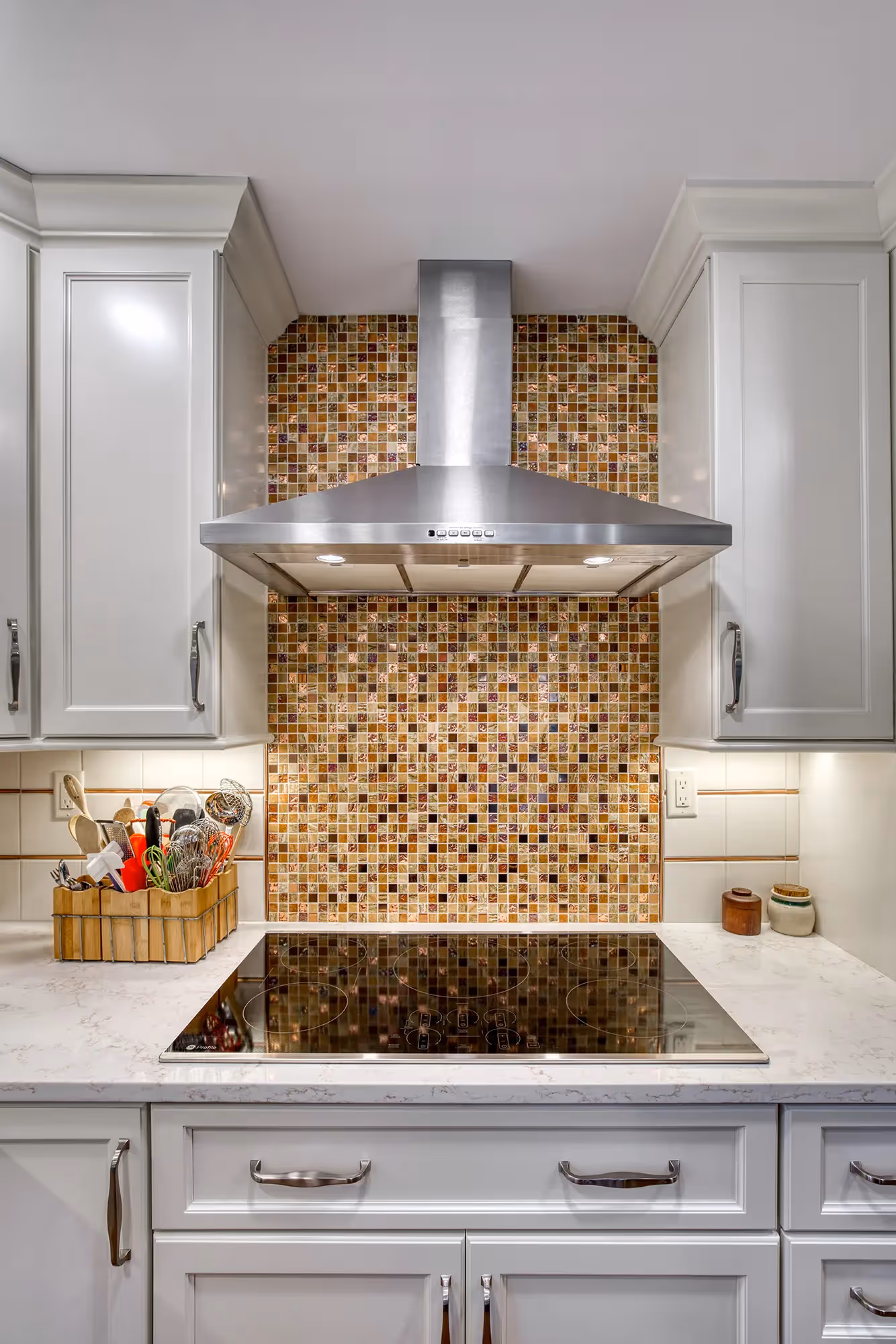 Close-up of a kitchen range hood