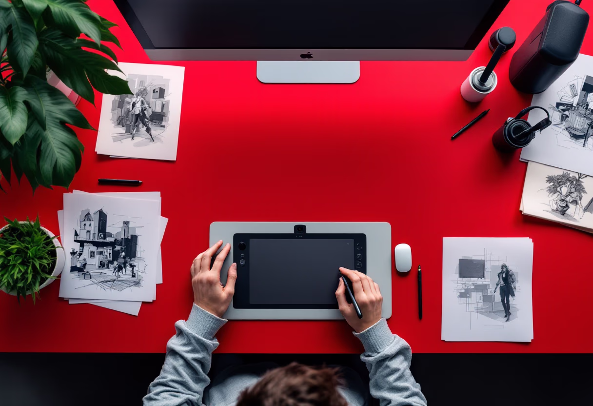 image of studio setting (for a game development company)