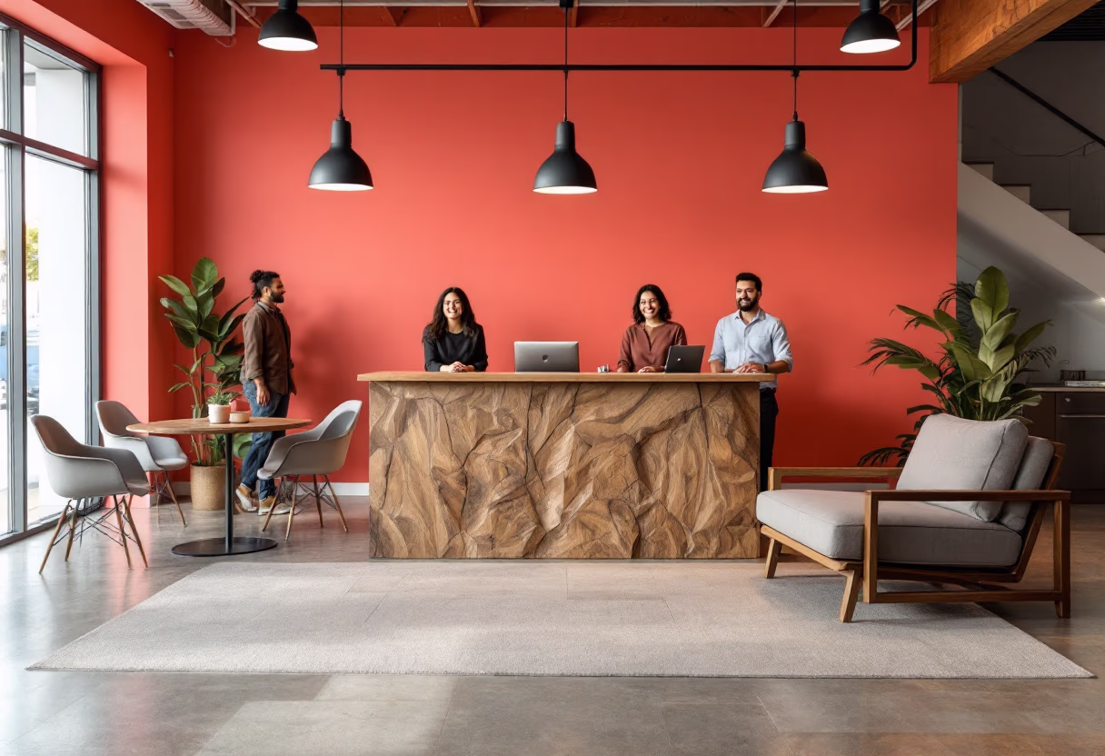 image of customer service area for a trucking company