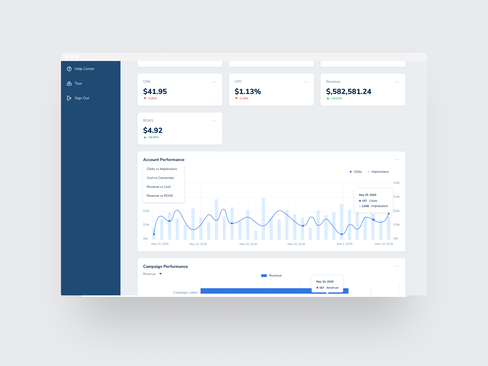 google studio dashboard report