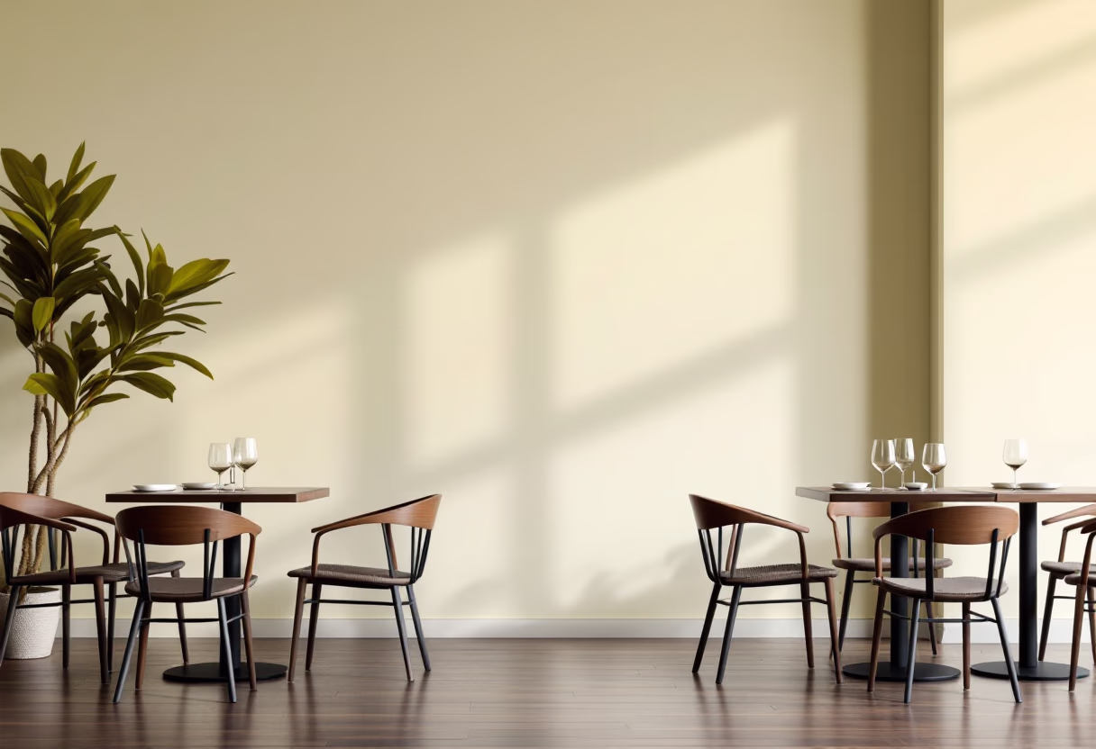 image of private dining room setup for a modern restaurant