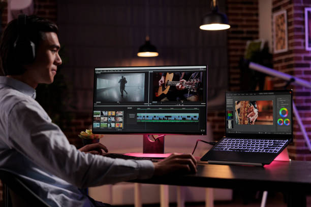 Editing suite used for post-production services at Oliver Studio