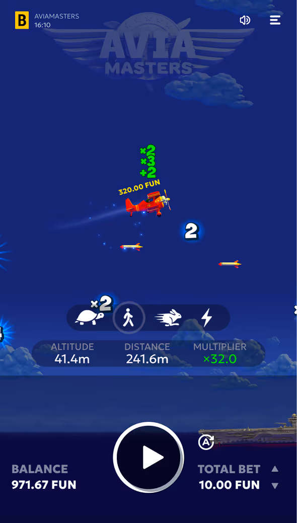 Aviamasters BGaming Mobile Screenshot