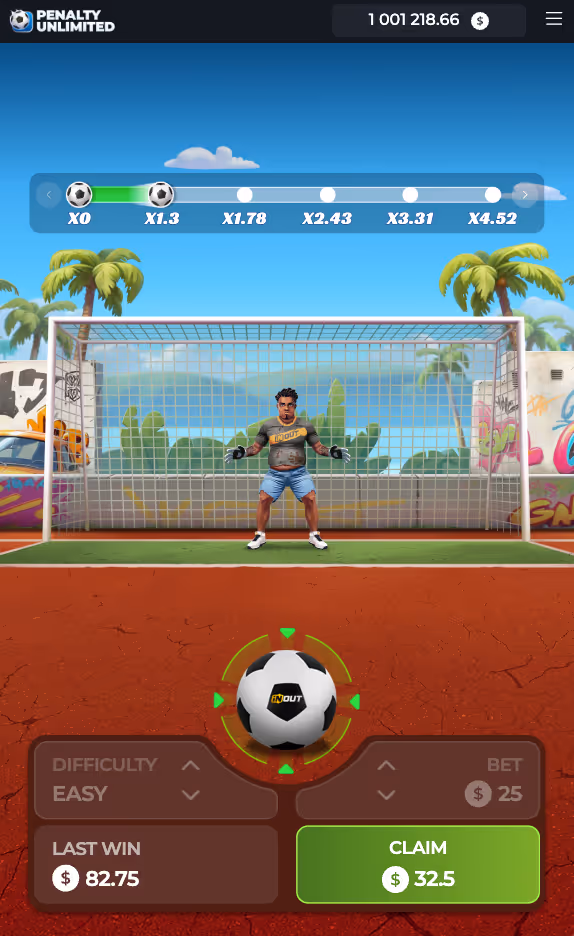 Penalty Unlimited InOut Games Mobile Screenshot
