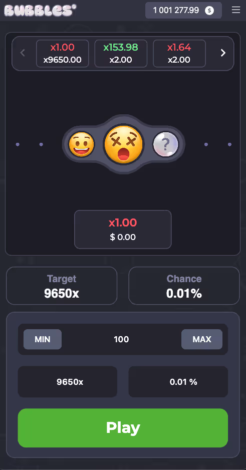 Bubbles InOut Games Mobile Screenshot