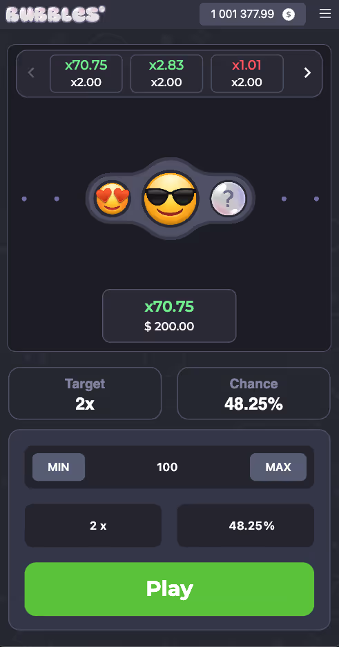 Bubbles InOut Games Mobile Screenshot