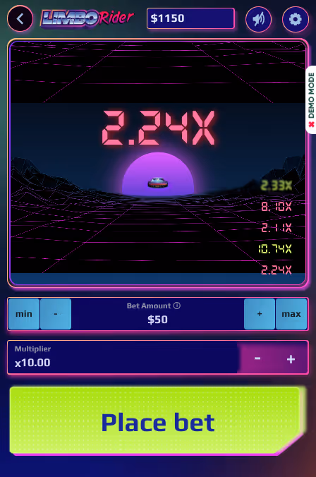 Limbo Rider Turbo Games Mobile Screenshot