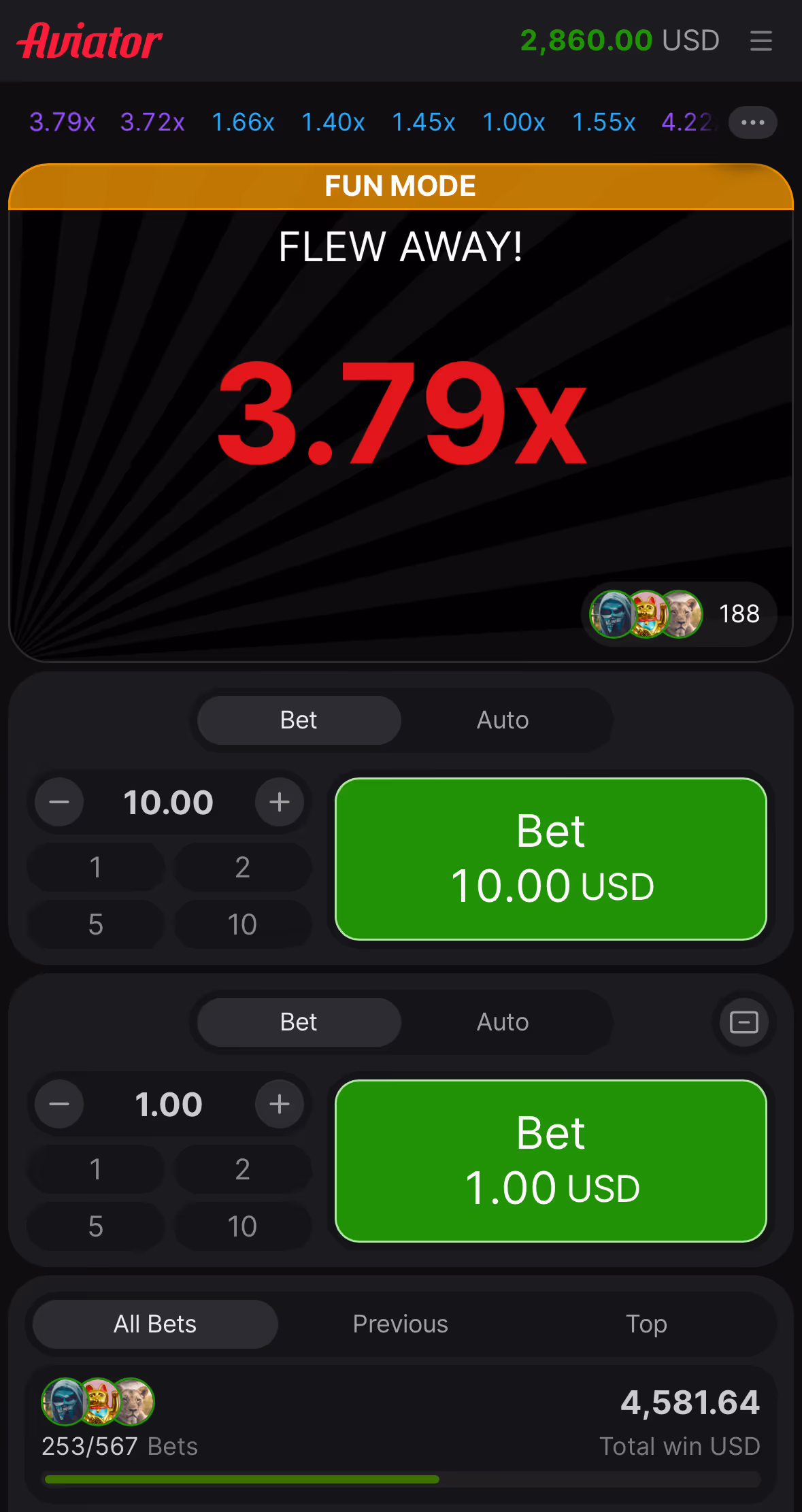 Aviator Spribe Mobile Screenshot